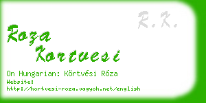 roza kortvesi business card