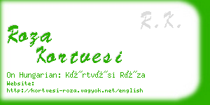 roza kortvesi business card